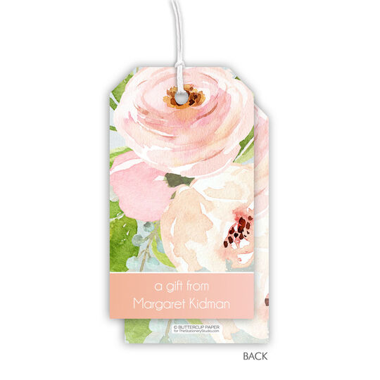 Pink Roses Hanging Gift Tags